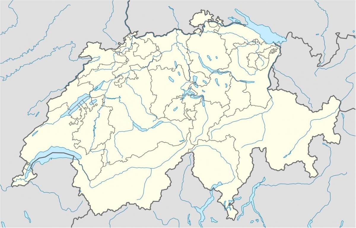 mapa jednoduchou mapu švýcarska