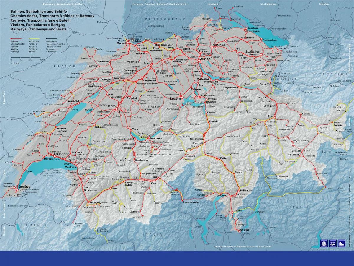 mapa sbb mapu švýcarska