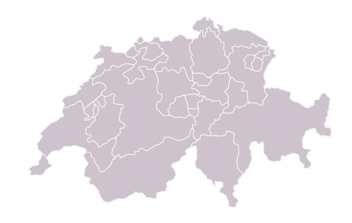 mapa slepá mapa švýcarska