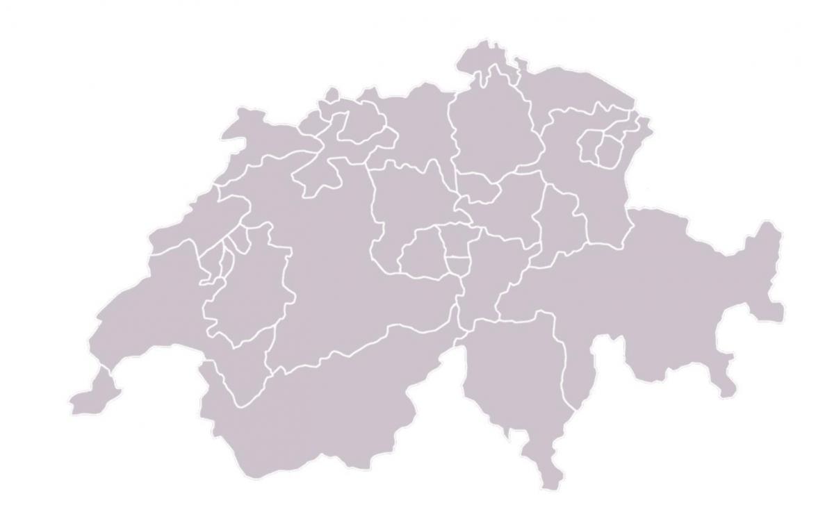mapa slepá mapa švýcarska