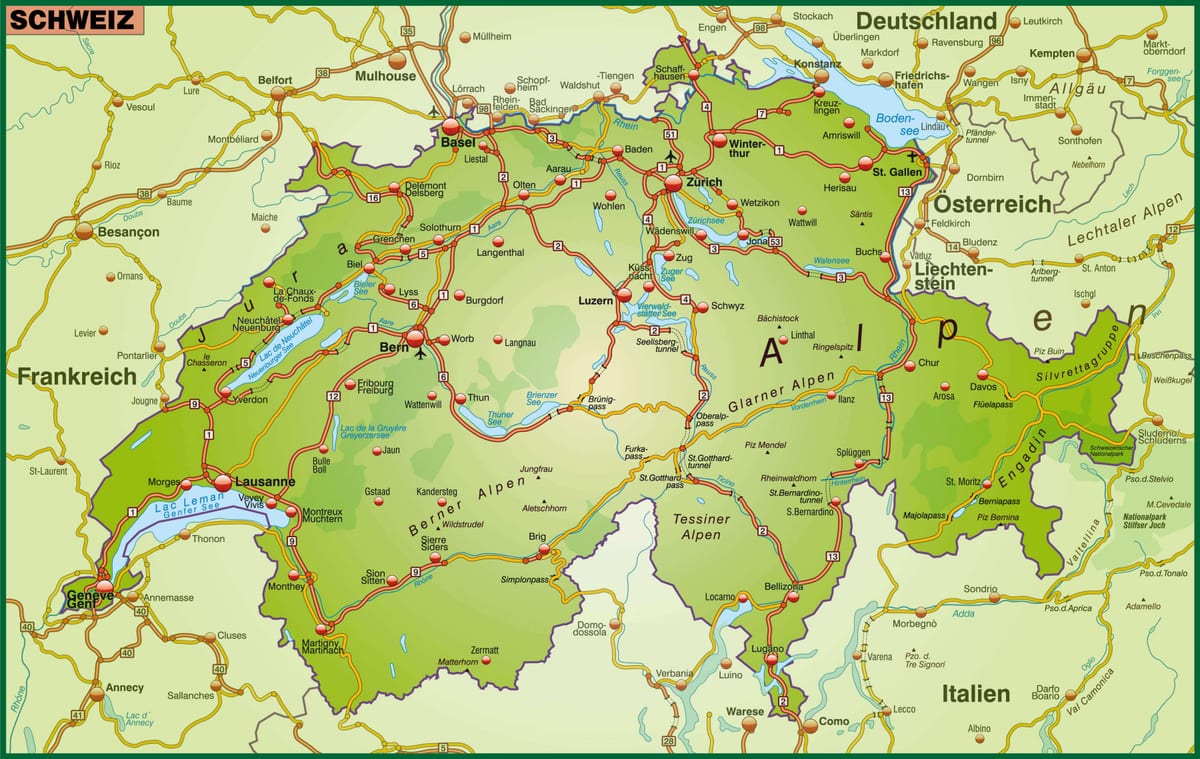 mapa street mapě z basel, švýcarsko