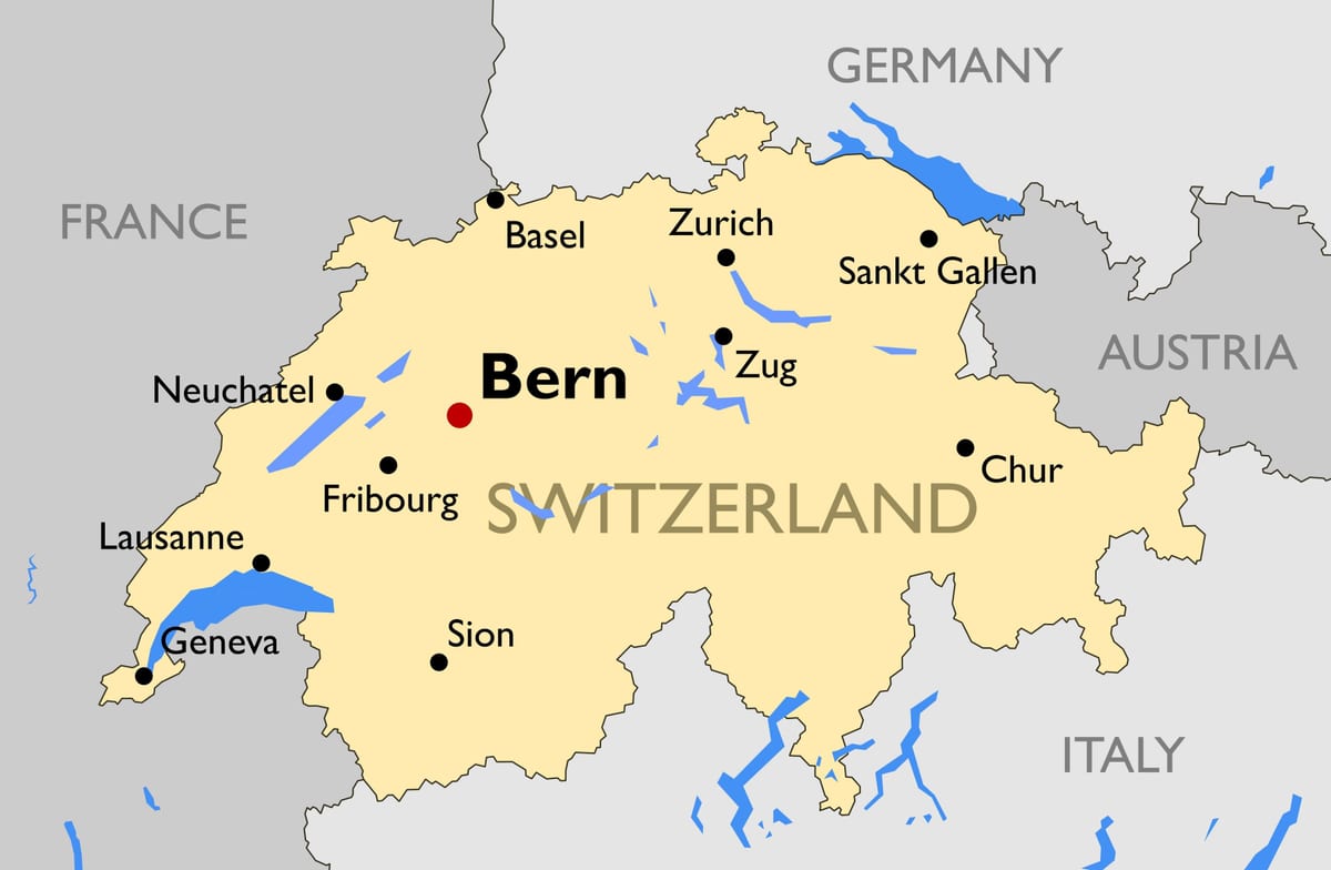mapa turistická mapa švýcarska měst