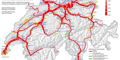 Mapa švýcarska dálniční známku