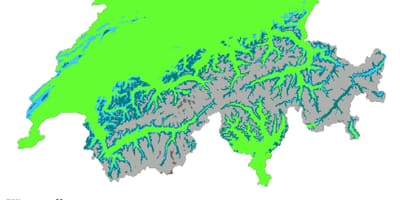 Mapa švýcarska klimatu