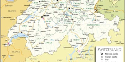 Mapa švýcarska