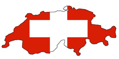 Mapa švýcarsko vlajka