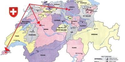 Ženeva švýcarsko mapa evropy