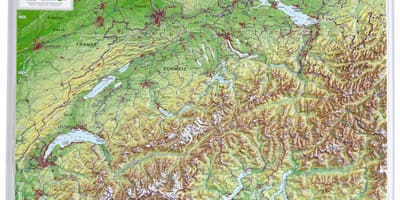 Mapa švýcarska 3d
