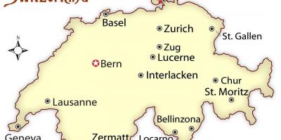 Curych švýcarsko na mapě