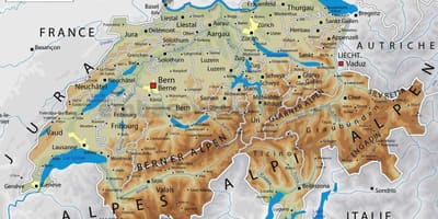 Švýcarsko, zeměpis, mapa
