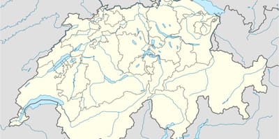 Mapa jednoduchou mapu švýcarska