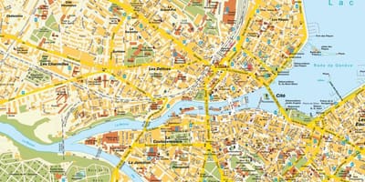 Street mapě z ženeva, švýcarsko