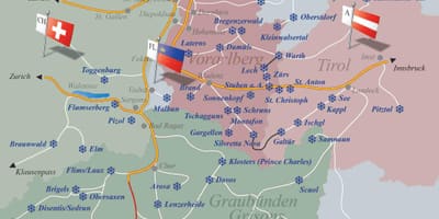 Lyžařská střediska ve švýcarsku mapě