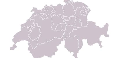 Mapa slepá mapa švýcarska