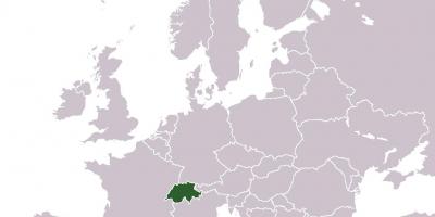Lokalita švýcarsko v evropě mapě
